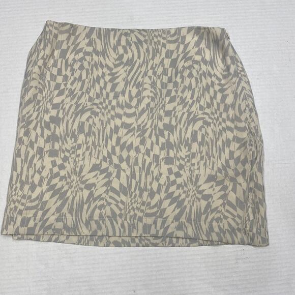 Free People Women's Cream and Grey Skirt size 2 (b17) NWOT - Picture 1 of 6
